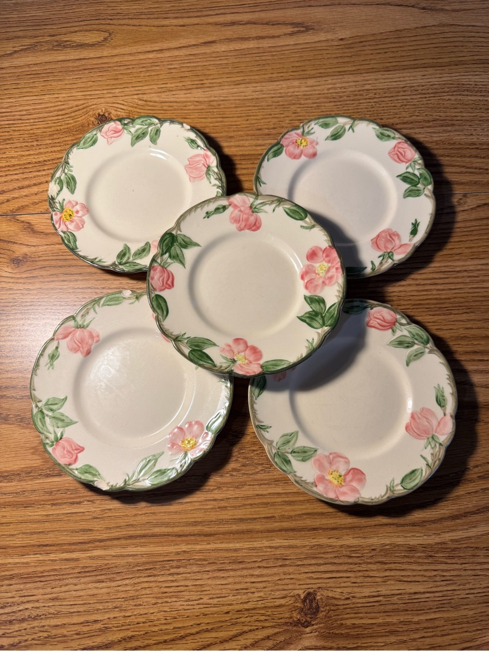 Vintage Franciscan Desert Rose Bread and Butter Plates 6” 
Lot of 5